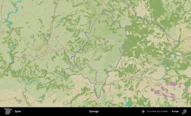Quiroga. İspanya 'nın idari alanı Topografik İnsani Stil Haritası' nda belirtilmiştir