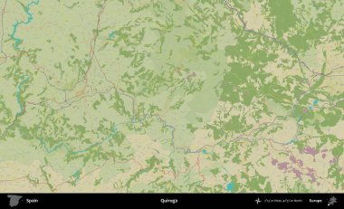 Quiroga. İspanya 'nın Topografik İnsani Stil Haritası İdari Alanı