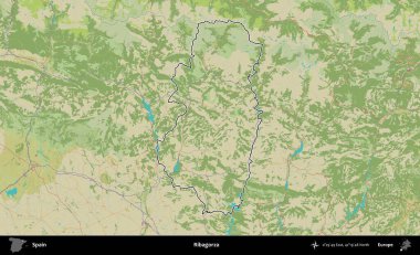 Ribagorza. İspanya 'nın idari alanı Topografik İnsani Stil Haritası' nda belirtilmiştir