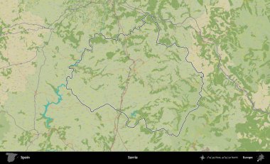 Sarria. İspanya 'nın idari alanı Topografik İnsani Stil Haritası' nda belirtilmiştir