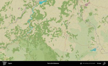Terra da Celanova. İspanya 'nın Topografik İnsani Stil Haritası İdari Alanı