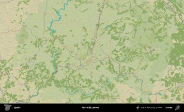 Terra de Lemos. İspanya 'nın Topografik İnsani Stil Haritası İdari Alanı