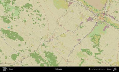 Valdejalon. İspanya 'nın Topografik İnsani Stil Haritası İdari Alanı