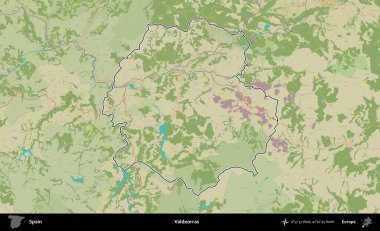 Valdeorras. İspanya 'nın idari alanı Topografik İnsani Stil Haritası' nda belirtilmiştir