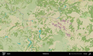 Valdeorras. İspanya 'nın Topografik İnsani Stil Haritası İdari Alanı