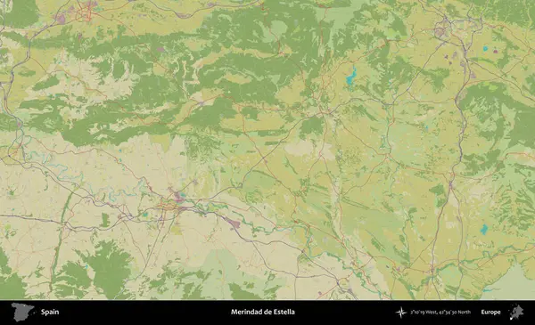 Merindad de Estella 'da. İspanya 'nın Topografik İnsani Stil Haritası İdari Alanı