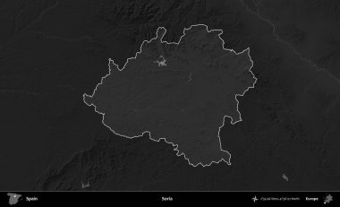 Özür dilerim. İspanya 'nın idari alanı belirtilmiş ve koyu gri tonlu yükseklik haritasına göre özetlenmiştir