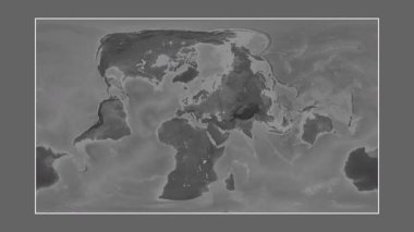 Karadeniz. Patterson silindirik projeksiyonundaki gri ölçekli yükseklik haritasına yakın plan