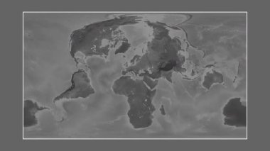 İyon Denizi. Patterson silindirik projeksiyonundaki gri ölçekli yükseklik haritasına yakın plan