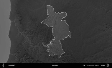 Bizim tarzımız. Portekiz 'in idari alanı koyu gri tonlu yükselme haritasına vurgulanmış ve özetlenmiştir