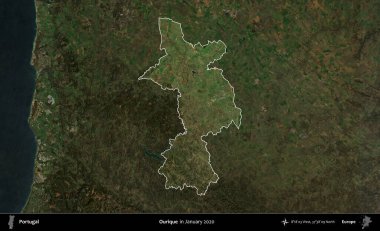 Bizim tarzımız. Portekiz 'in idari alanı, Ocak 2020' de çekilen Global Mozaik Sentinel-2 karolarından oluşan koyu renkli bir uydu görüntüsü üzerine vurgulandı ve özetlendi.