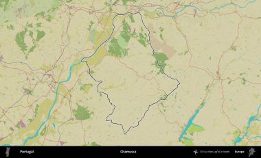 Chamusca. Portekiz 'in idari alanı Topografik İnsani Stil Haritası' nda özetlenmiştir