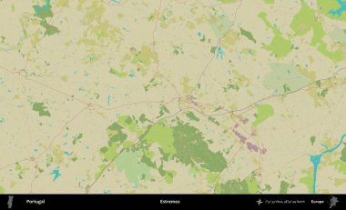 Estremoz. Portekiz 'in Topografik İnsani Stil Haritasında İdari Alanı