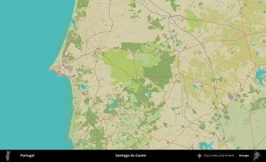 Santiago Cacem 'i yap. Portekiz 'in Topografik İnsani Stil Haritasında İdari Alanı