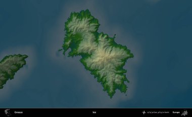 Hayır. Yunanistan 'ın idari alanı koyu renkli bir yükseklik haritasına vurgulandı ve özetlendi