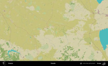 Farsala. Yunanistan 'ın Topografik İnsani Stil Haritası İdari Alanı