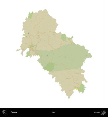 Hayır. Yunanistan 'ın idari bölgesi Topografik İnsani Stil Haritasında beyaza izole edildi