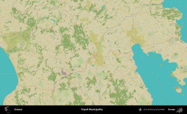 Trablus Belediyesi. Yunanistan 'ın Topografik İnsani Stil Haritası İdari Alanı