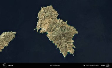 Hayır. Temmuz 2022 'de çekilen Global Mozaik Sentinel-2 karolarından oluşan uydu görüntüsü üzerine Yunanistan' ın idari bölgesi