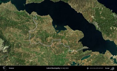 Lokroi Belediyesi. Yunanistan 'ın idari alanı, Temmuz 2022' de çekilen Global Mozaik Sentinel-2 karolarından oluşan bir uydu görüntüsüyle özetlendi