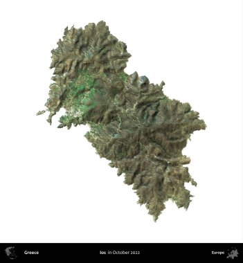 Hayır. Yunanistan idari bölgesi, Ekim 2022 'de çekilen Global Mozaik Sentinel-2 karolarından oluşan bir uydu görüntüsü üzerinde beyaza izole edildi