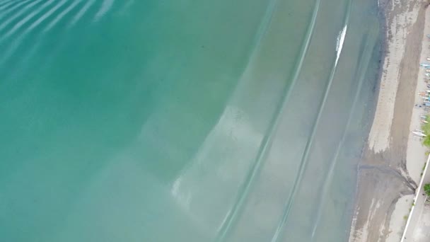 Letecký Pohled Přílivové Vlny Pobřeží — Stock video