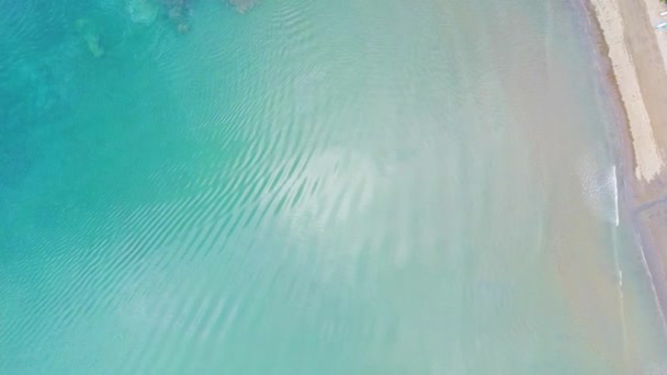 Letecký Pohled Přílivové Vlny Pobřeží — Stock video