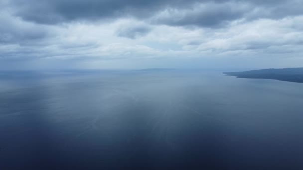 Хмари Дощу Над Морем Вид Повітря — стокове відео