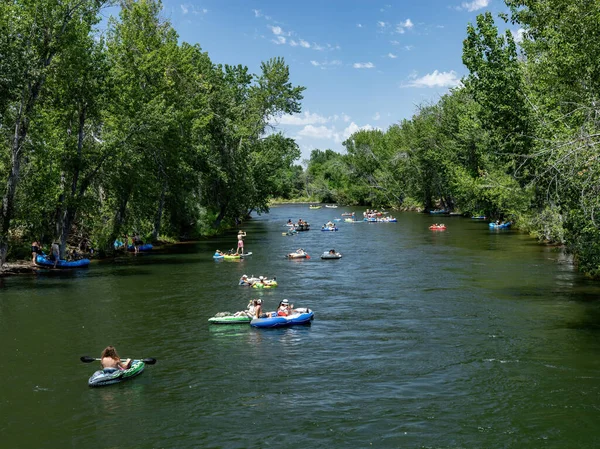 Popular Recreation Boise Called Floating River Fotos de stock