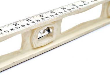 Plastikten yapılmış beyaz yapı seviyesi