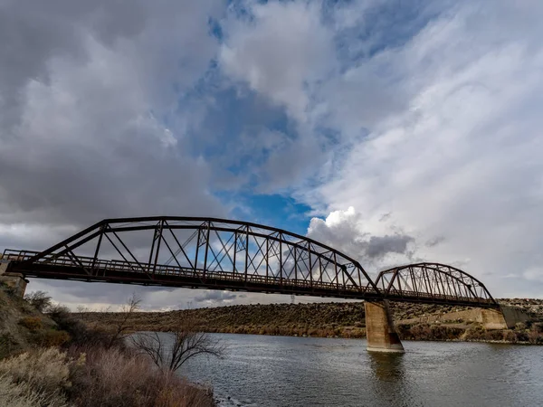 Famoso Ponte Guffey Estende Sul Fiume Boise — Foto Stock