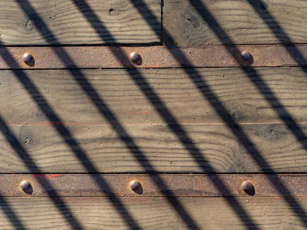 Deck Foot Bridge Φως Και Σκιές — Φωτογραφία Αρχείου