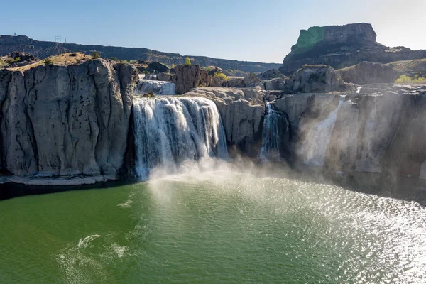 Водопад Снейк Ривер Ранним Утром Шошон Фолс — стоковое фото