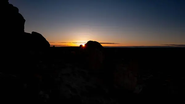 stock image Sunburst across an Idaho desert