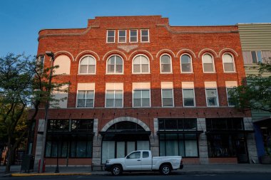 Moskova şehir merkezi bina ve pikap