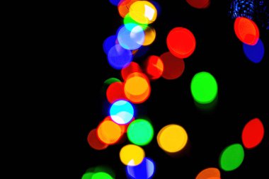 Bokeh topları odak ışıklarının dışında 