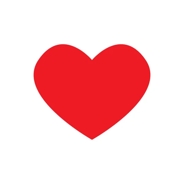 Κόκκινο Εικονίδιο Καρδιά Επίπεδο Στυλ Για Σχεδιασμό Web Και Εφαρμογές — Διανυσματικό Αρχείο