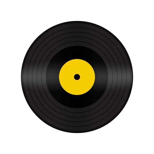 Realistic Vinyl Record Vector Record Gramophone Classic Vinyl Record Music — Stock Vector