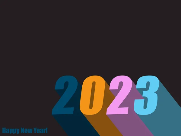 Colored Volumetric Figures 2023 Goals Plans New Year Vector Trendy — Stock Vector