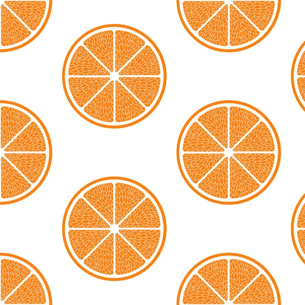 Бесшовный Векторный Рисунок Апельсинов Белом Фоне Упаковки Бумаги Фонов Баннеров — стоковый вектор