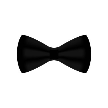 Vektör siyah papyon simgesi beyaz arka plan üzerinde izole. Zarif stili