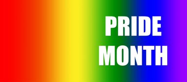 Pride Gradient background with LGBTQ Pride Flag Colours. Website banner. Symbol of pride month june support. Vector illustration