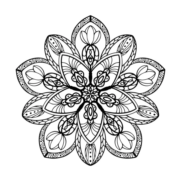 Mandalablüte Antike Dekorative Elemente Orientalische Zeichnung Vektorillustration Islamische Arabische Indische — Stockvektor