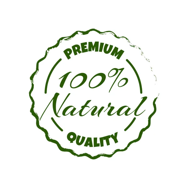 Naturprodukte Premium Qualität Aufkleber Etikett Abzeichen Und Logo Ökologisches Symbol — Stockvektor