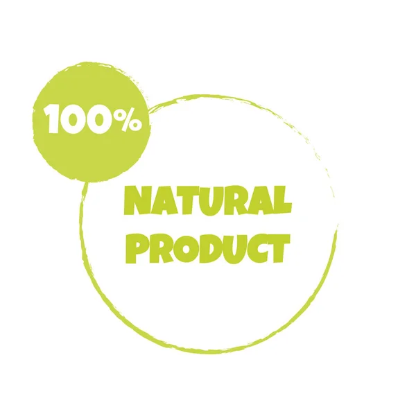 100 Natural Product Stiker Label Badge Ecology Icon Stamp Template — Stock Vector