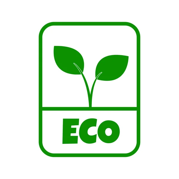 Naklejka Produkty Ekologiczne Etykieta Odznaka Logo Ikona Ekologii Szablon Logo — Wektor stockowy