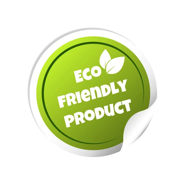 Umweltfreundliche Produkt Aufkleber Ökologisches Symbol Aufkleber Vorlage Für Biologische Und — Stockvektor