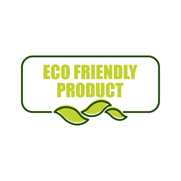 Etiqueta Ecológica Del Producto Etiqueta Insignia Icono Ecología Plantilla Sello — Vector de stock