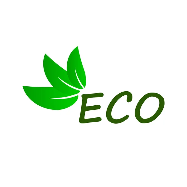 Umweltfreundliche Aufkleber Etikett Plakette Ökologisches Symbol Briefmarken Vorlage Für Bioprodukte — Stockvektor