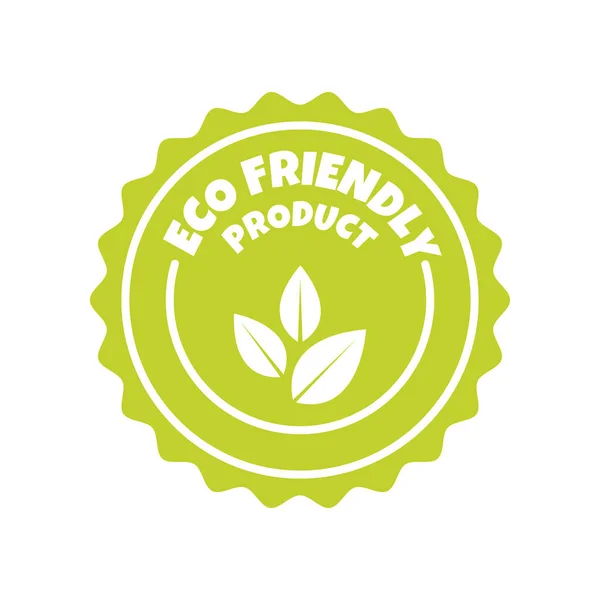 Umweltfreundlicher Produktaufkleber Etikett Plakette Und Logo Ökologisches Symbol Logo Vorlage — Stockvektor